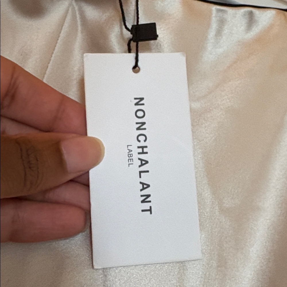 Nonchalant label Norma pant champagne seamless silky trouser pant straight M NWT - Picture 2 of 12